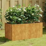 vidaXL Planter 31.5"x15.7"x15.7" Corten Steel - Durable and Rustic Garden Decor