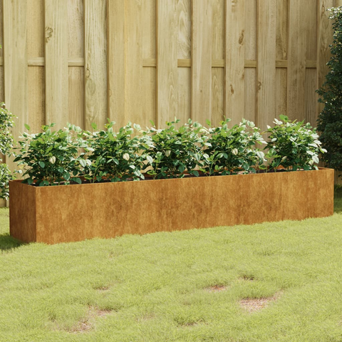 vidaXL Garden Raised Bed 78.7"x15.7"x15.7" Corten Steel - Durable, Ample Space, Decorative