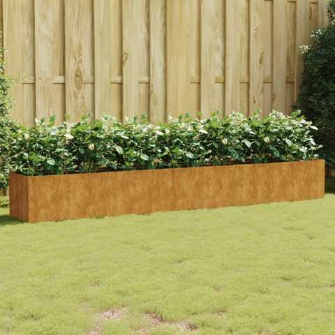 vidaXL Garden Raised Bed 110.2"x15.7"x15.7" Corten Steel - Durable and Rustic Planter for Your Garden