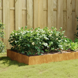 vidaXL Garden Raised Bed 39.4"x39.4"x13.2" Corten Steel - Durable and Stylish