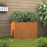 vidaXL Planter 24.4"x18.5"x18.1" Corten Steel - Durable, Rusty, and Stylish