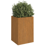 vidaXL Planter 20.5"x18.9"x29.5" Corten Steel - Rusty Weathering Steel Garden Decor