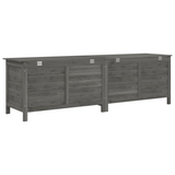 vidaXL Patio Storage Box Anthracite 78.1"x19.7"x22.2" Solid Wood Fir - Outdoor Cushion Storage