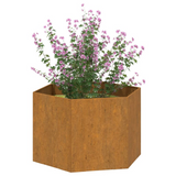 vidaXL Planter Rusty 23.6"x23.6"x17.7" Corten Steel - Durable, Decorative Flower Box