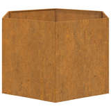 vidaXL Planter Rusty 23.6"x23.6"x17.7" Corten Steel - Durable, Decorative Flower Box