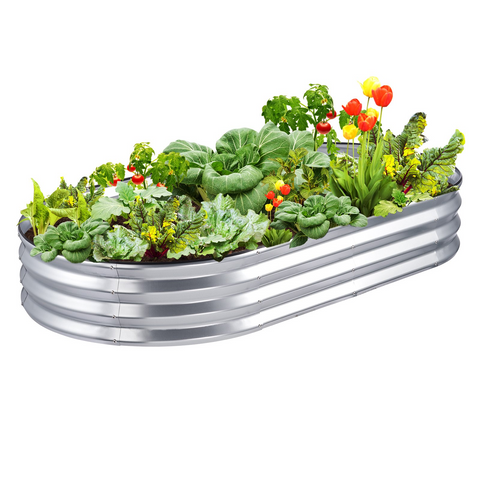 VEVOR Raised Garden Bed | Galvanized Metal Planter Box | Outdoor Planting Boxes