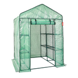 VEVOR Walk-in Green House, 4.6 x 4.6 x 6.6 ft, Greenhouse with Shelves and Zipper Door