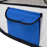 vidaXL Foldable Dog Playpen with Carrying Bag Blue 57.1"x57.1"x24"