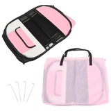 vidaXL Foldable Dog Playpen with Carrying Bag Pink 57.1"x57.1"x24" - Training, Sleep, and Play Area