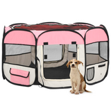 Buy vidaXL Foldable Dog Playpen with Carrying Bag Pink 49.2"x49.2"x24"