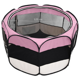 Buy vidaXL Foldable Dog Playpen with Carrying Bag Pink 49.2"x49.2"x24"