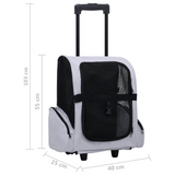 vidaXL Foldable Multipurpose Pet Trolley Gray - Lightweight and Versatile