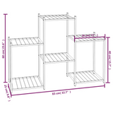 vidaXL Flower Stand 32.7"x9.8"x23.6" Black Iron - Display Your Plants in Style