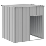 vidaXL Dog House with Roof Light Gray 43.3"x40.6"x42.9" Galvanized Steel