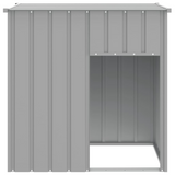 vidaXL Dog House with Roof Light Gray 43.3"x40.6"x42.9" Galvanized Steel