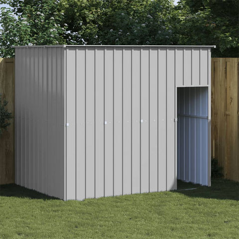 vidaXL Dog House with Roof Light Gray - 84.3"x60.2"x71.3" Galvanized Steel | Safe & Durable