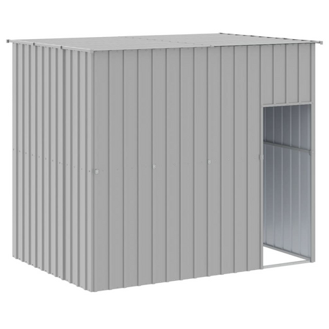 vidaXL Dog House with Roof Light Gray - 84.3"x60.2"x71.3" Galvanized Steel | Safe & Durable