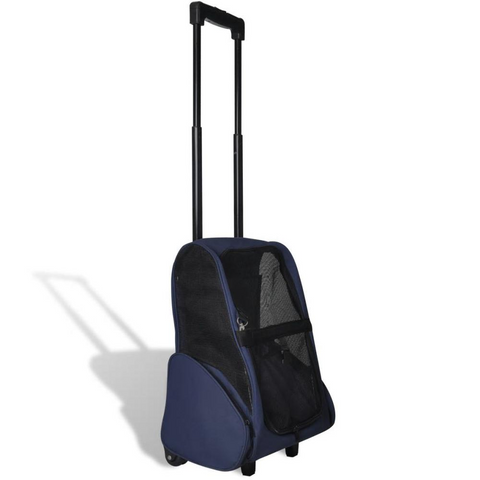 vidaXL Foldable Multipurpose Pet Trolley Blue, Lightweight and Ventilated