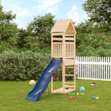 vidaXL Outdoor Playset Solid Wood Pine - Multi-Activity Center with Wave Slide