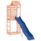 vidaXL Outdoor Playset Solid Wood Douglas - Garden Climbing Frame with Wave Slide and Rock Wall