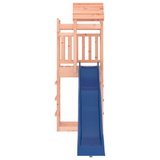 vidaXL Outdoor Playset Solid Wood Douglas - Garden Climbing Frame with Wave Slide and Rock Wall