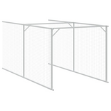 vidaXL Dog House with Roof Light Gray 46.1"x239.8"x48.4" Galvanized Steel