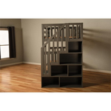 Kelcie Twin-Twin Bunk Bed Dark Gray-Trundle Bed - Sturdy Hardwood Construction, Easy Assembly