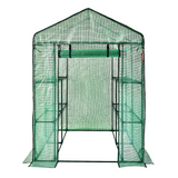 VEVOR Walk-in Green House, 4.6 x 4.6 x 6.6 ft, Greenhouse with Shelves and Zipper Door