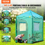 VEVOR Greenhouse Portable Walk-in Hot Green House Tent 6' x 4' x 8' Plant Garden