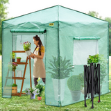 VEVOR 8'x 6'x 8' Pop-Up Greenhouse | Set Up in Minutes | Portable Greenhouse with Doors & Windows