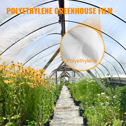 VEVOR Greenhouse Film 24 x 50 ft - Polyethylene Film for Superior Strength and UV Resistance