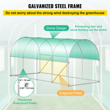 VEVOR Walk-in Tunnel Greenhouse | 15 x 7 x 7 ft | Portable Plant Hot House