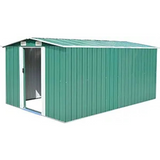 vidaXL Garden Shed 101.2"x154.3"x71.3" Metal Green | Durable Outdoor Storage