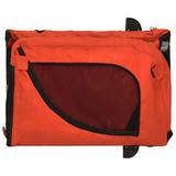 vidaXL Pet Bike Trailer - Orange and Black Oxford Fabric and Iron