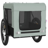 vidaXL Pet Bike Trailer Gray and Black Oxford Fabric&Iron - Durable, Comfortable, and Convenient