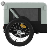 vidaXL Pet Bike Trailer Gray and Black Oxford Fabric&Iron - Durable, Comfortable, and Convenient