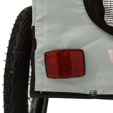 vidaXL Pet Bike Trailer Gray and Black Oxford Fabric&Iron - Durable, Comfortable, and Convenient