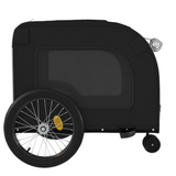 vidaXL Pet Bike Trailer Black and Gray Oxford Fabric and Iron