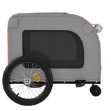 vidaXL Pet Bike Trailer Orange and Gray Oxford Fabric and Iron