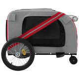 vidaXL Pet Bike Trailer Red and Gray - Comfortable and Convenient