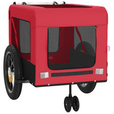 vidaXL Pet Bike Trailer Red and Black Oxford Fabric and Iron