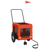 vidaXL Pet Bike Trailer Orange and Black - Comfortable and Durable