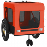 vidaXL Pet Bike Trailer Orange and Black - Comfortable and Durable