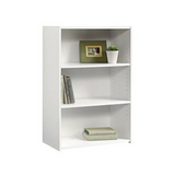 35" White Composite Three Tier Standard Bookcase - WhatYouNeedSales