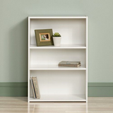 35" White Composite Three Tier Standard Bookcase - WhatYouNeedSales