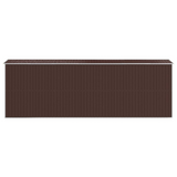 vidaXL Garden Shed Dark Brown 75.6"x238.6"x87.8" Galvanized Steel - Outdoor Storage Solution