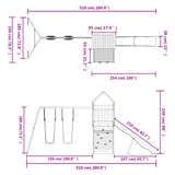 vidaXL Outdoor Playset Solid Wood Douglas | Fun-filled Wooden Playset