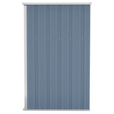 vidaXL Wall-mounted Garden Shed Gray 46.5"x39.4"x70.1" Galvanized Steel