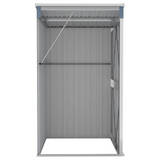 vidaXL Wall-mounted Garden Shed Gray 46.5"x39.4"x70.1" Galvanized Steel