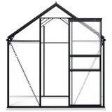 vidaXL Greenhouse with Base Frame - Anthracite Aluminum - 38.9 ft²